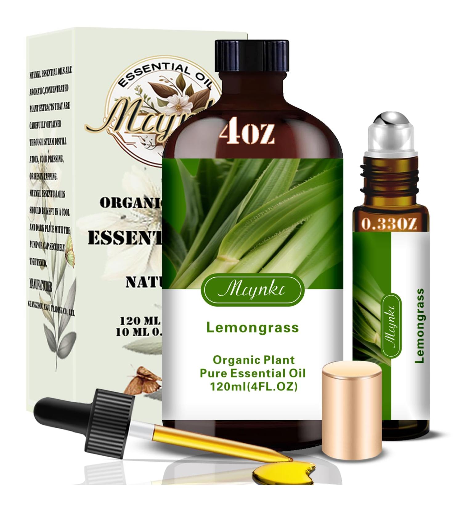 Lemongrass Essential Oil-Lemongrass Fragrance Oil 4.33oz (130ml)-100% Pure Natural Scent for Diffusers Candles Soap Making & Aromatherapy-Relaxing Home & Gift Essential Oil for Bath Massage - Buy Online on GoSupps.com