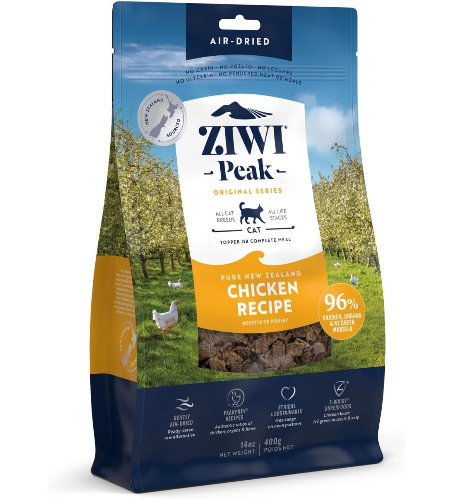 ZIWI Peak Air-Dried Cat Food - High Protein, Grain-Free, All Natural with Chicken - 14oz - Buy Online on GoSupps.com