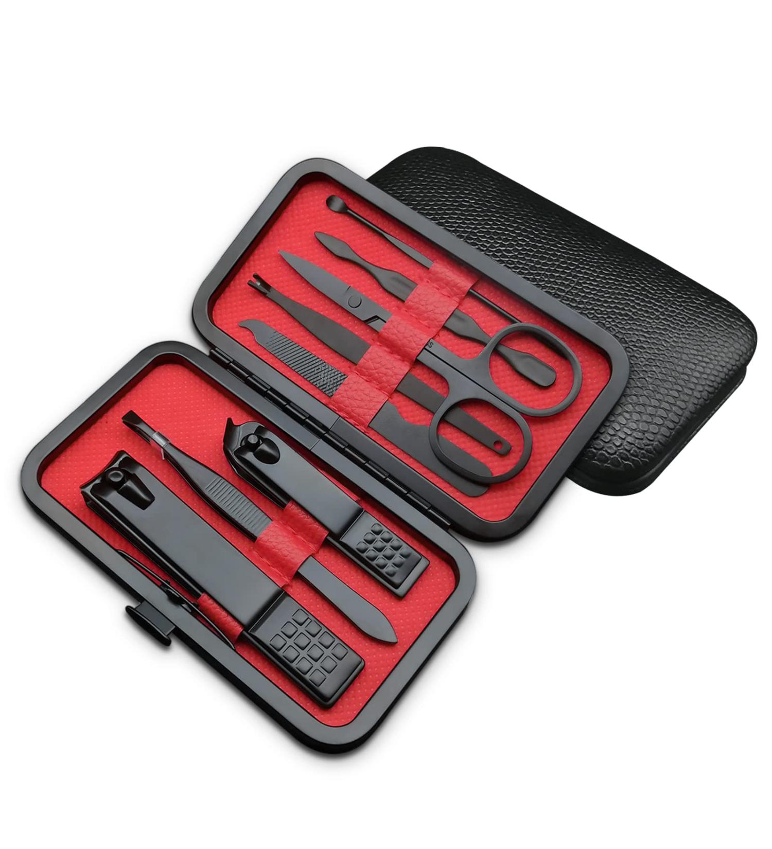 8 PCS Nail Clippers Set - Premium Manicure Kit for Women & Men | Stainless Steel Facial, Hand, and Foot Care Tools | Professional Grooming Gift Pedicure Set with Portable Travel Case - Buy Online on GoSupps.com