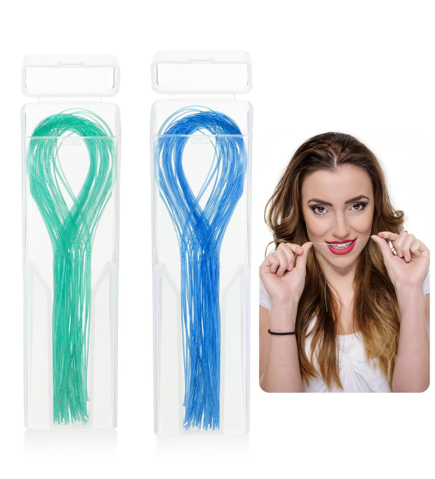 Sibba Dental Throat Picks - 100 Soft Gum Picks for Retainer & Bridge Care | Angled Tooth Cleaning Tools - Buy Online on GoSupps.com