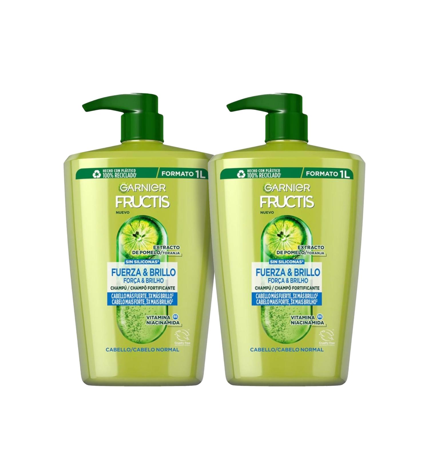  Garnier Garnier Fructis Strength and Shine Shampoo Pack of 2 for Normal Hair (2 x 1L) - Buy Online on GoSupps.com