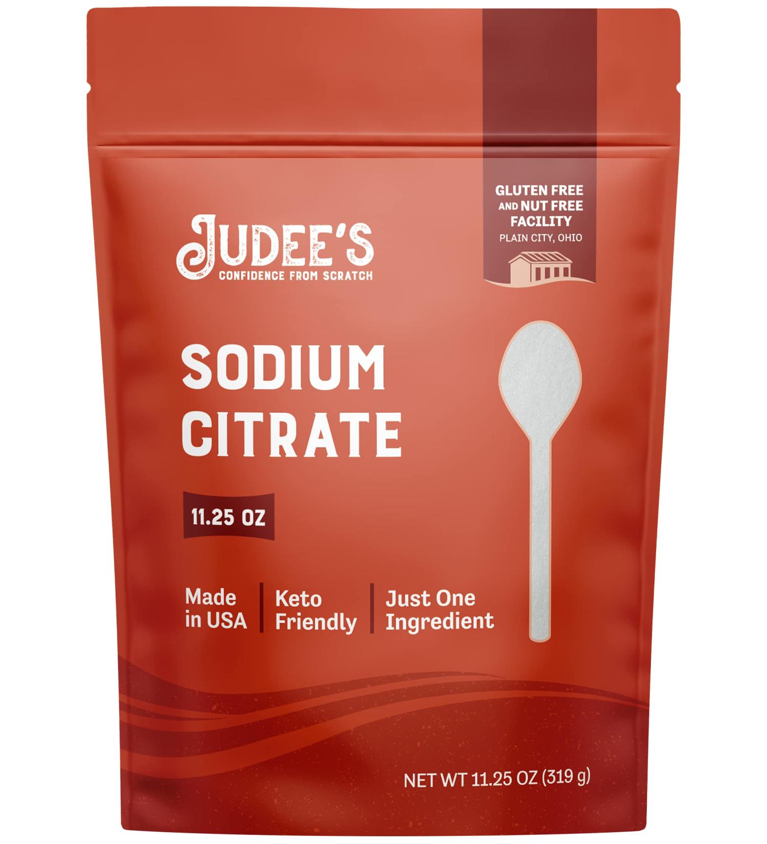 Judees Sodium Citrate 11.25 oz - Non-GMO Keto-Friendly Emulsifier for Cheese Sauce - Gluten-Free & Nut-Free - Food Grade - Molecular Gastronomy Cooking - Pack of 1 - Buy Online on GoSupps.com