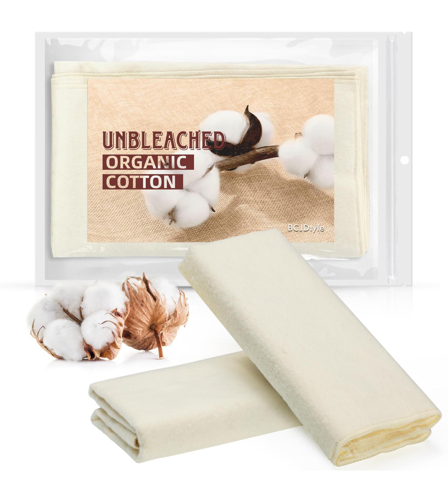 Wool Flannel for Castor Oil - Reusable & Highly Absorbent 13x15 inches (2 Pieces) | Eco-Friendly Healing Solution - Buy Online on GoSupps.com