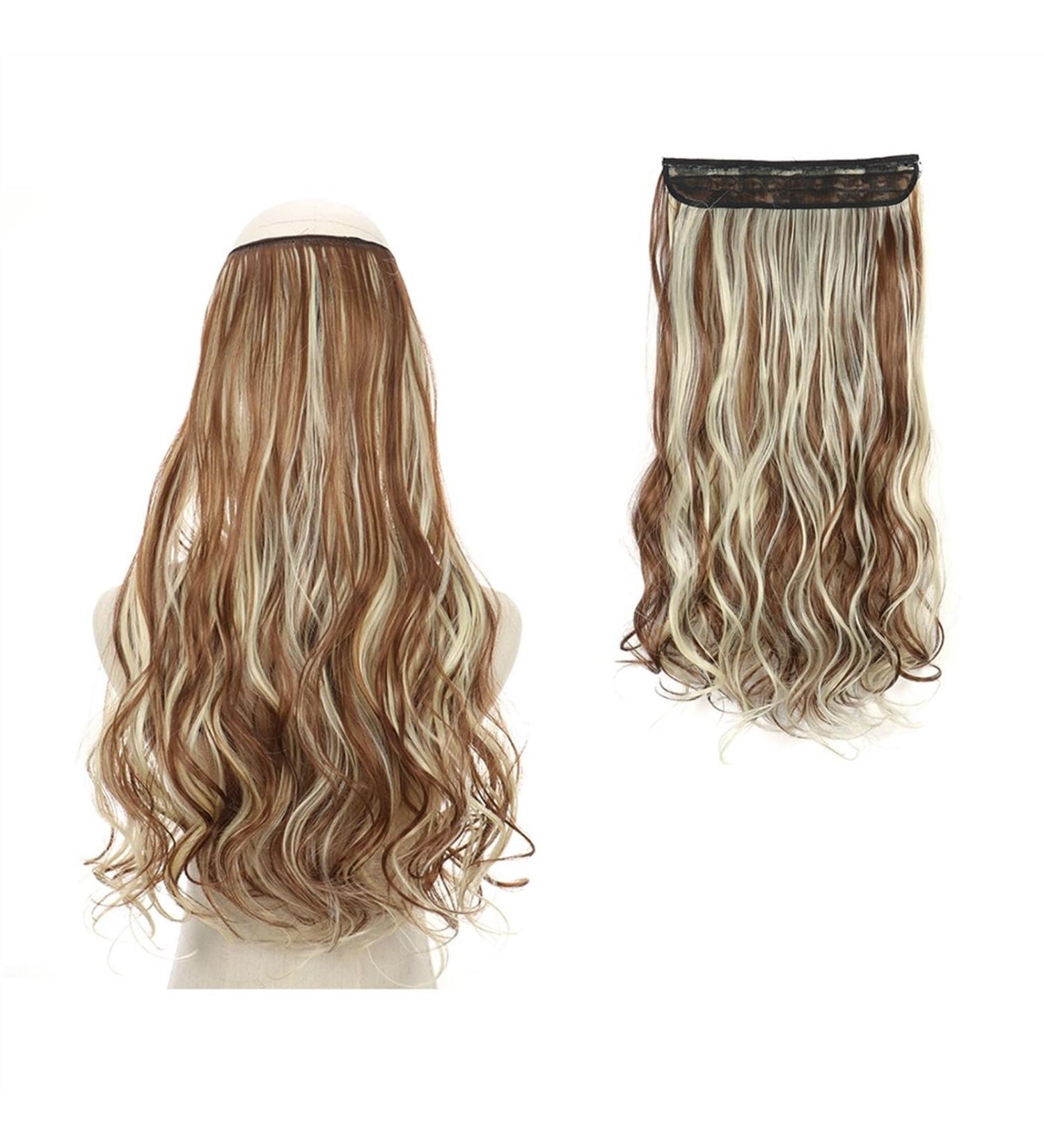 Hair Extensions Clip in Long Wavy Synthetic Hair Extension Invisible Wire No Clips In Hair Extensions Secret Fish Line One Piece Extensions Hairpieces Hair Hair Pieces(SQ88-12H613 16inches) 16inches SQ88-12H613 - Buy Online on GoSupps.com