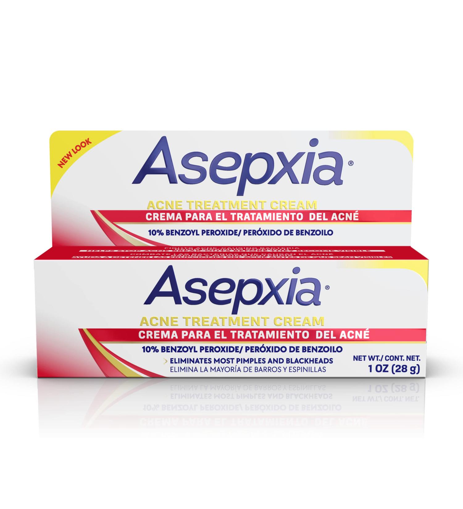 Asepxia Acne Spot Treatment Cream 1oz - 10% Benzoyl Peroxide for Pimples & Blackheads - Buy Online on GoSupps.com