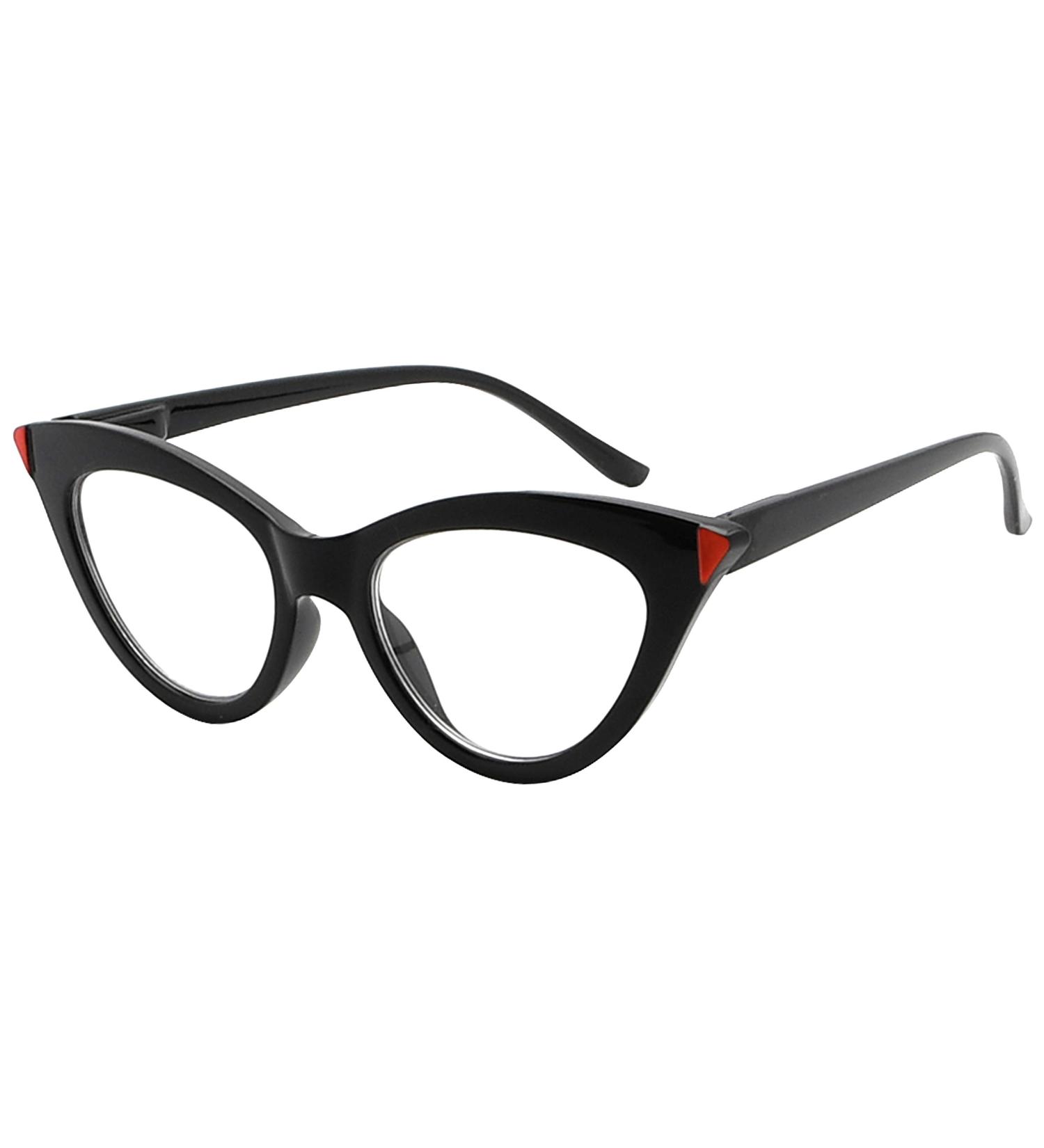 Eyekeper Cat Eye Reading Glasses for Women - Stylish Black 2.50 Reading Aid with Large Square Design & Spring Hinges - Buy Online on GoSupps.com