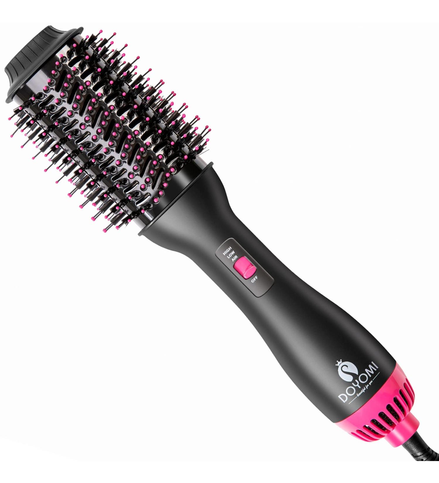 Doyomi 3-in-1 Hot Air Hair Brush Styler for Fast Drying and Styling - Anti-frizz Ceramic Barrel, Negative Ion Technology - 55mm Oval Shape - Buy Online on GoSupps.com