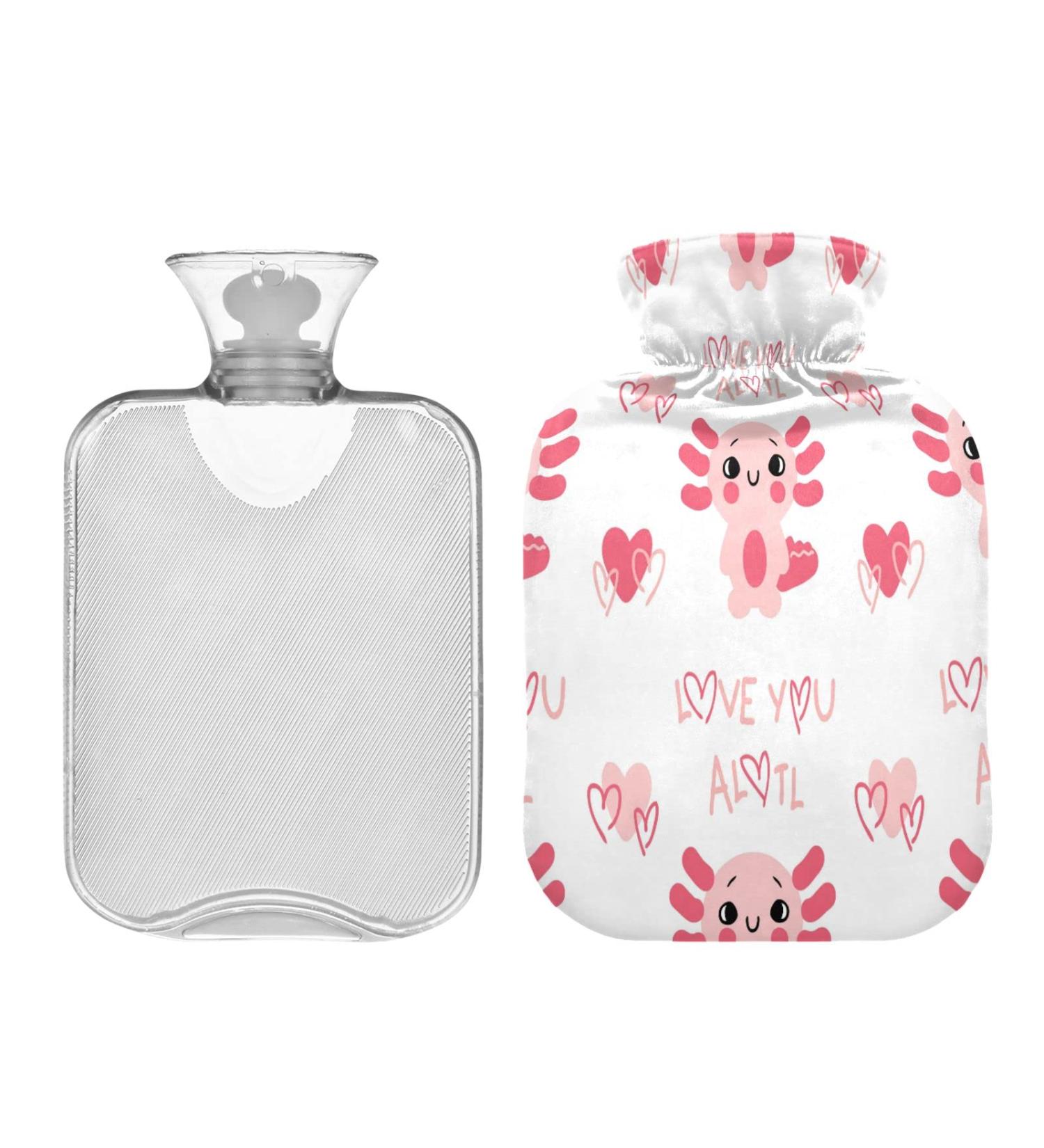 Axolotl Salamander Heat Bottle 2L - Adorable Plush Hot Water Bottle for Winter Warmth | Perfect for Kids Men & Women - Buy Online on GoSupps.com