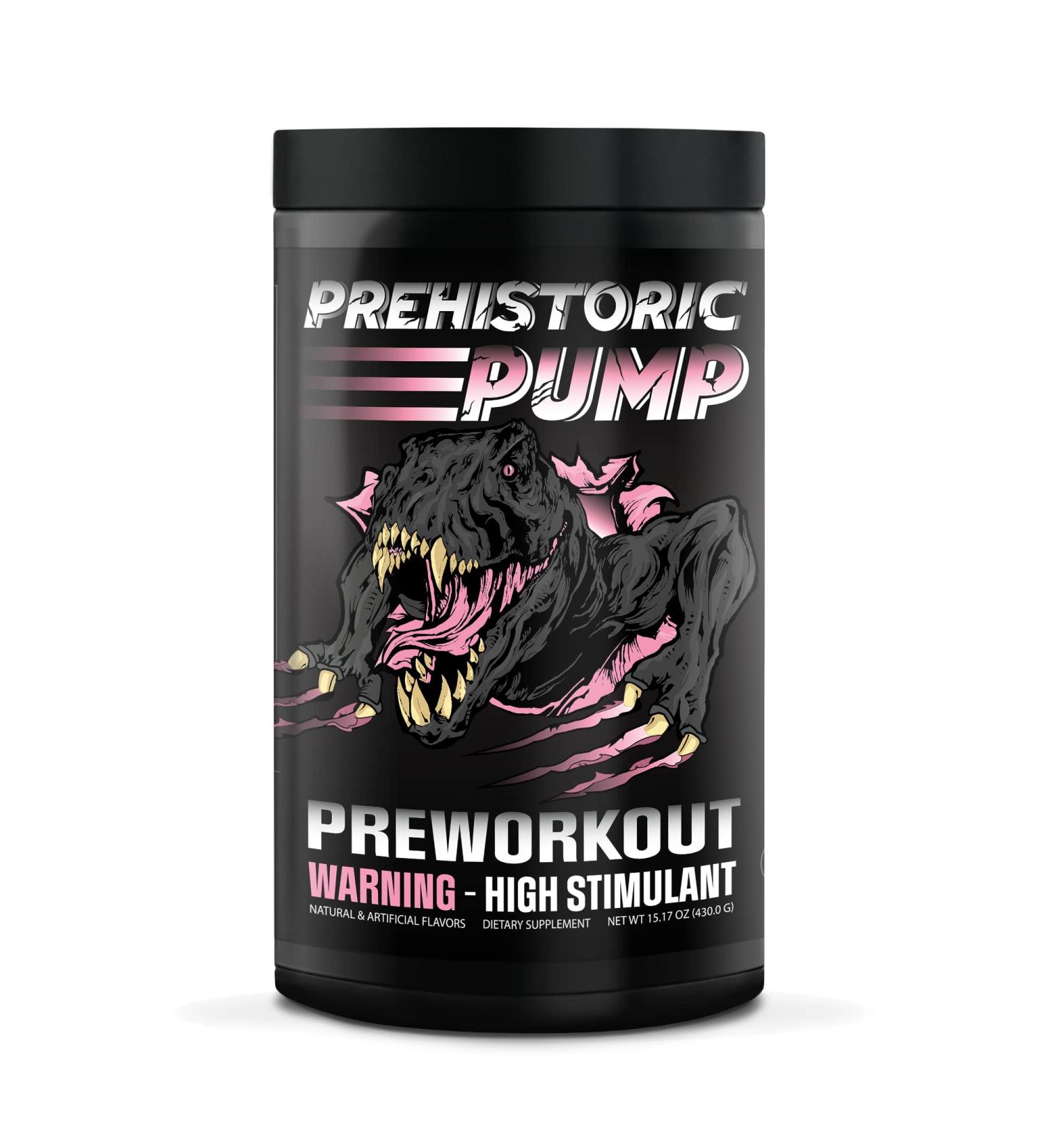 Natty Labs Prehistoric Pump Pre Workout - Energizing 300mg Caffeine Supplement for Focus & Hydration - 40 Servings (Pink Star Candy) - International Shipping Available - Buy Online on GoSupps.com