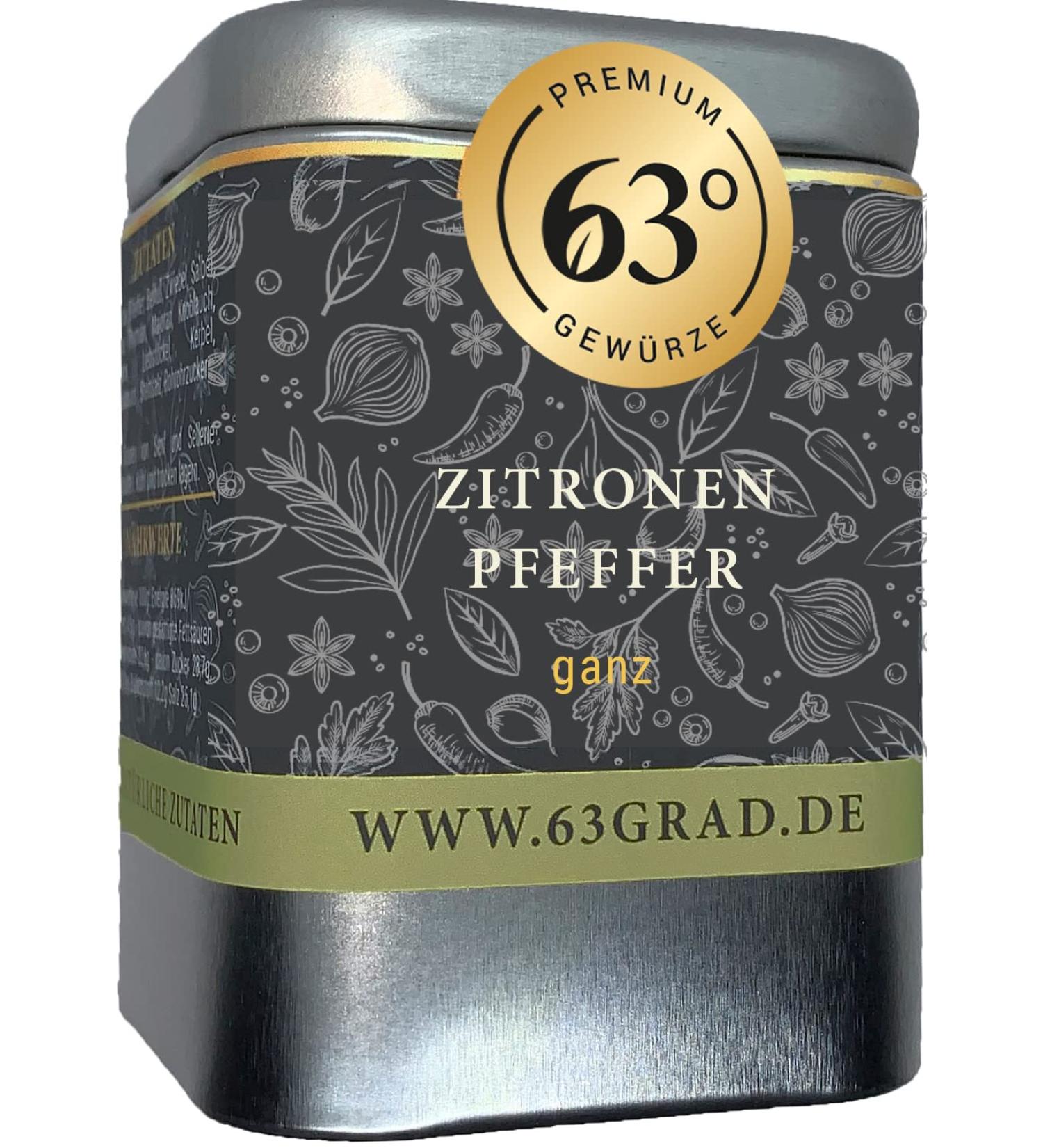 Premium Lemon Pepper - 63 Degrees | White Mountain Pepper Blend (60g) - International Shipping Available - Buy Online on GoSupps.com