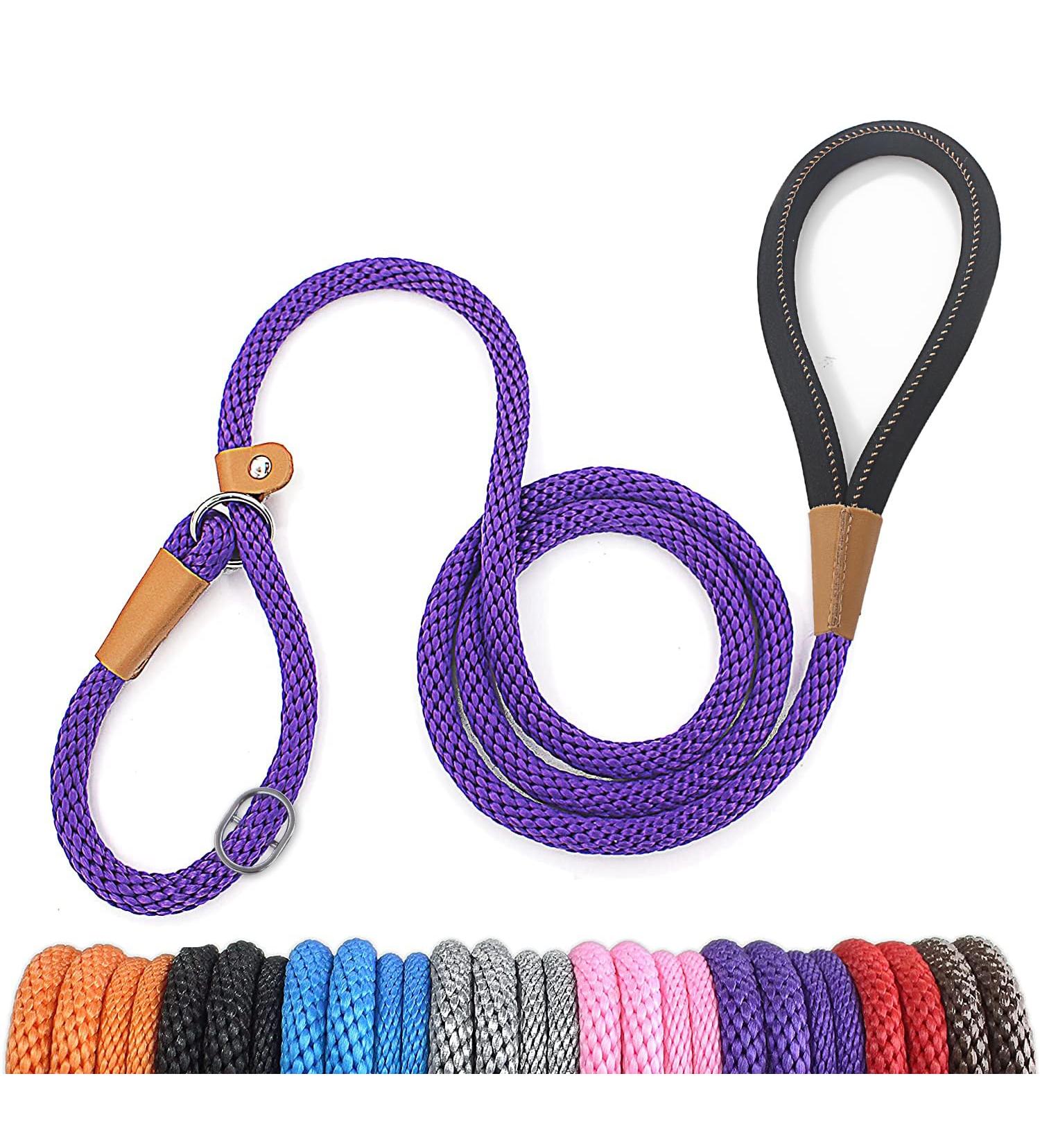 Lynxking Tow Lines for Dogs - Durable Dog Leash for Small Medium & Large Breeds - Purple 0.9cm x 180cm - Perfect for Retrieving & Training - Buy Online on GoSupps.com