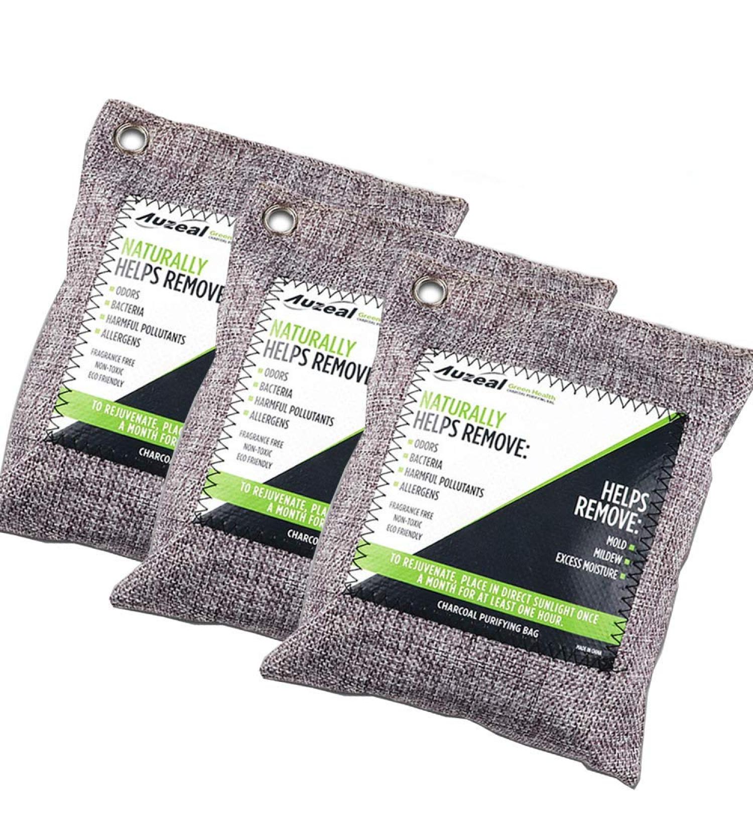 ANTEROOF Bamboo Charcoal Air Purifying Bags - Odor Eliminator for Home, Pets, Vehicle, Wardrobe & Bathroom - Buy Online on GoSupps.com