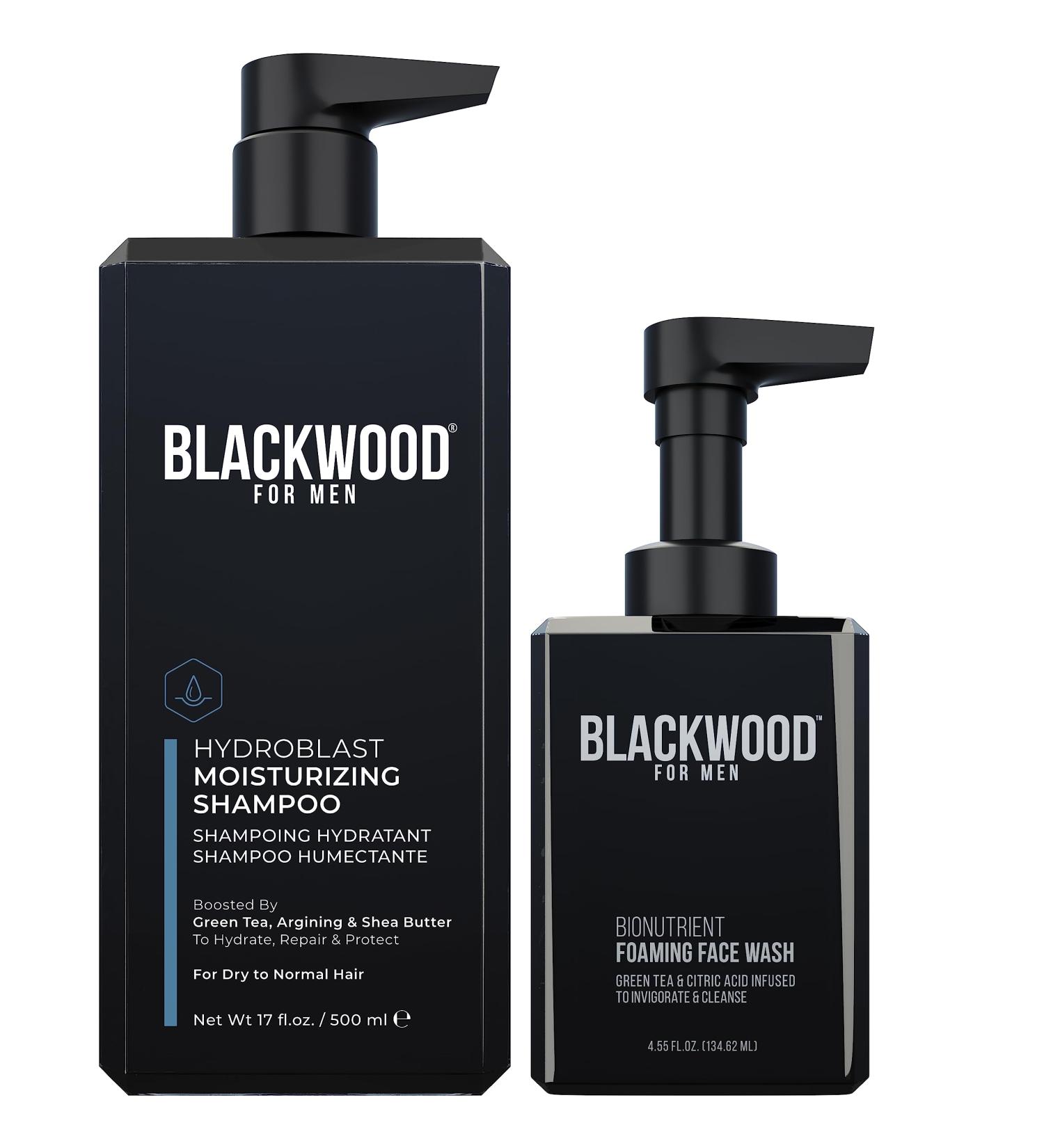 Blackwood For Men Hydroblast Moisturizing Shampoo (17 oz.) & BioNutrient Foaming Face Wash (4.45 oz.) - Buy Online on GoSupps.com
