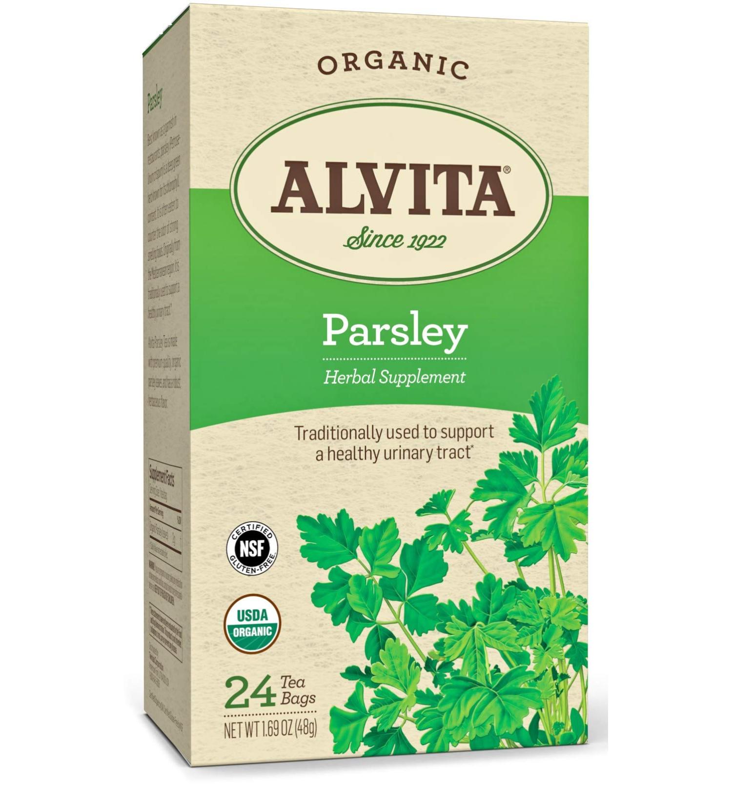 Buy Organic Alvita Parsley Tea - 24 Bags for Natural Wellness - Buy Online on GoSupps.com