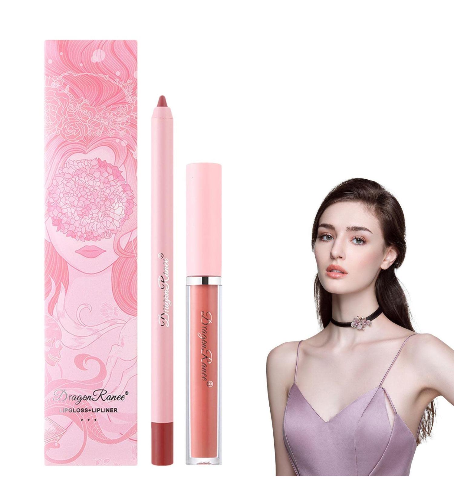  Rosixehird Lip liner and lipstick set Matte liquid lipstick and long-lasting lip liner Lip pencil set Rosixehird gift set - Buy Online on GoSupps.com