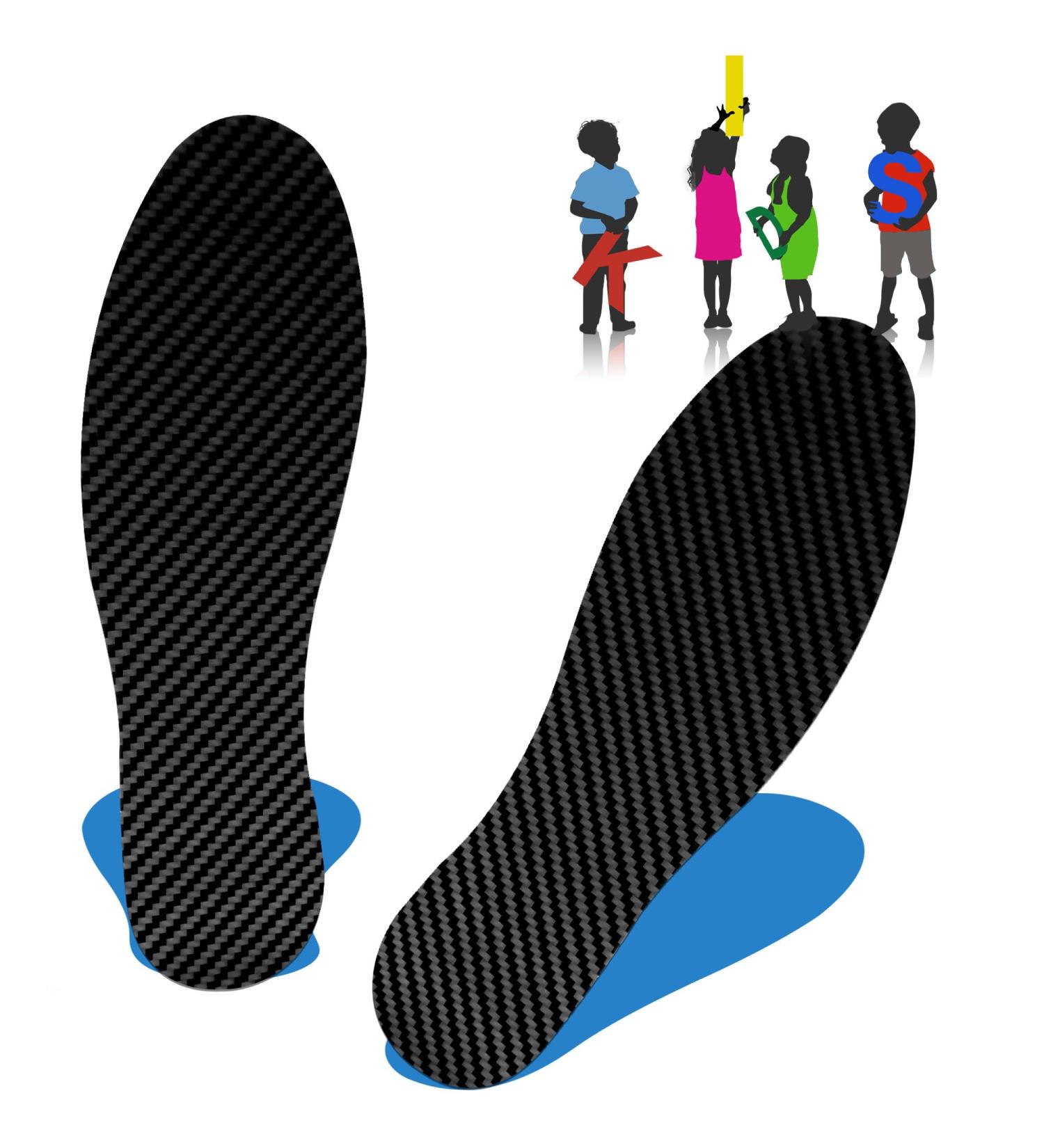 Buy Kids Insoles - Carbon Fiber Shoe Inserts for Better Posture & Foot Health | Pain Relief for Plantar Fasciitis & Seville's Disease - Buy Online on GoSupps.com