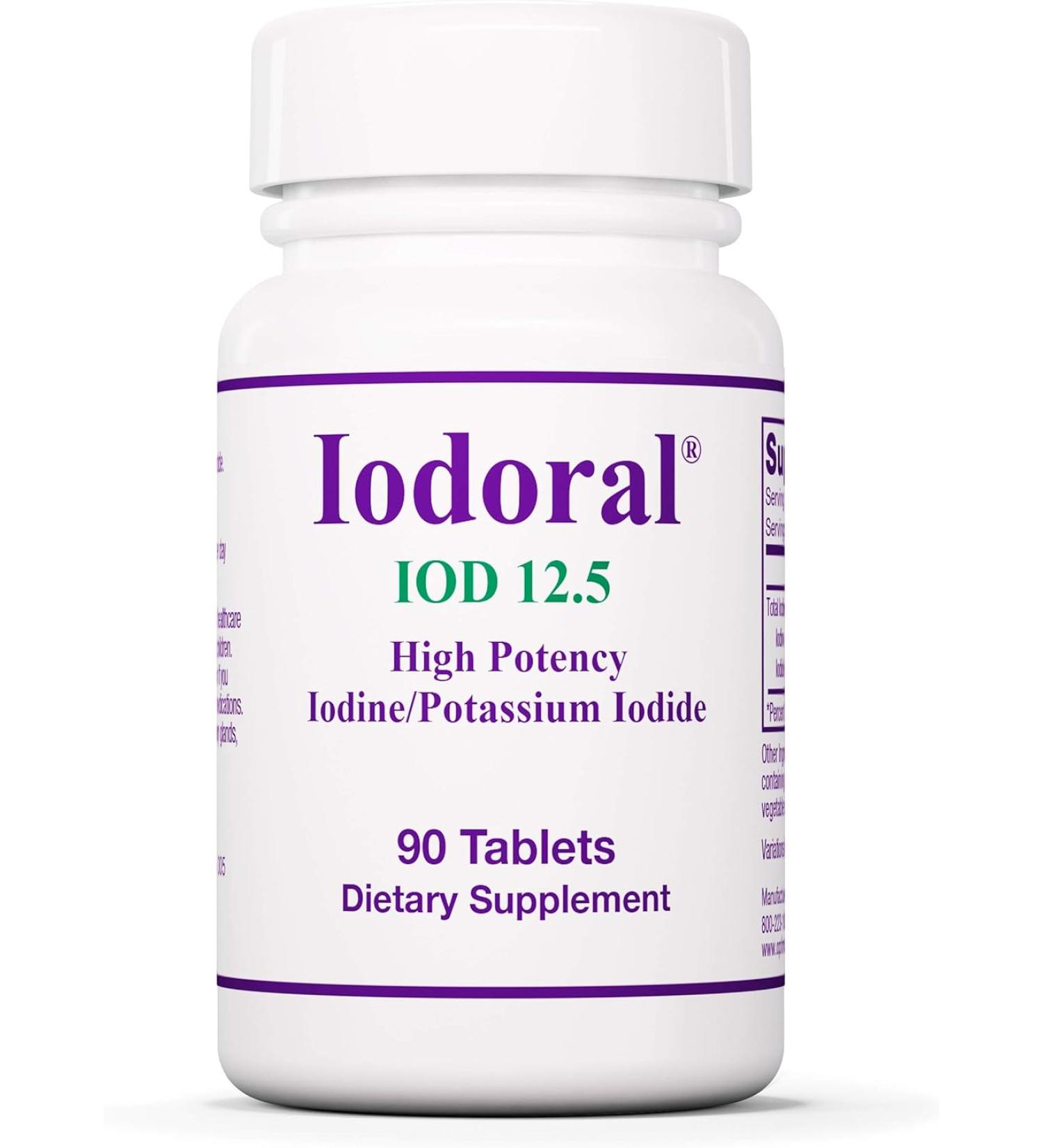 Buy Optimox Iodoral IOD 12.5 - High Potency IodinePotassium Iodide - 90 Tablets - Buy Online on GoSupps.com