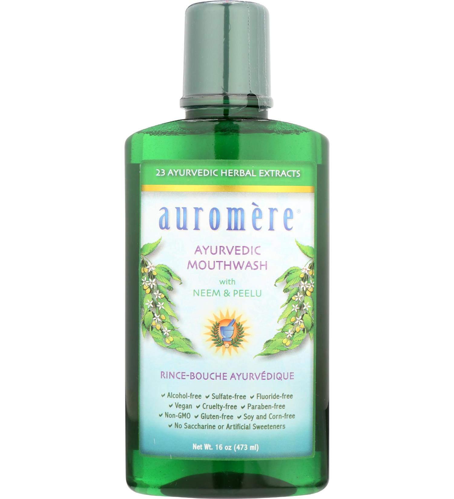 Auromere Ayurvedic Mouthwash Fluoride Free Alcohol Free 16 Fluid Ounce (Pack of 3) - Buy Online on GoSupps.com