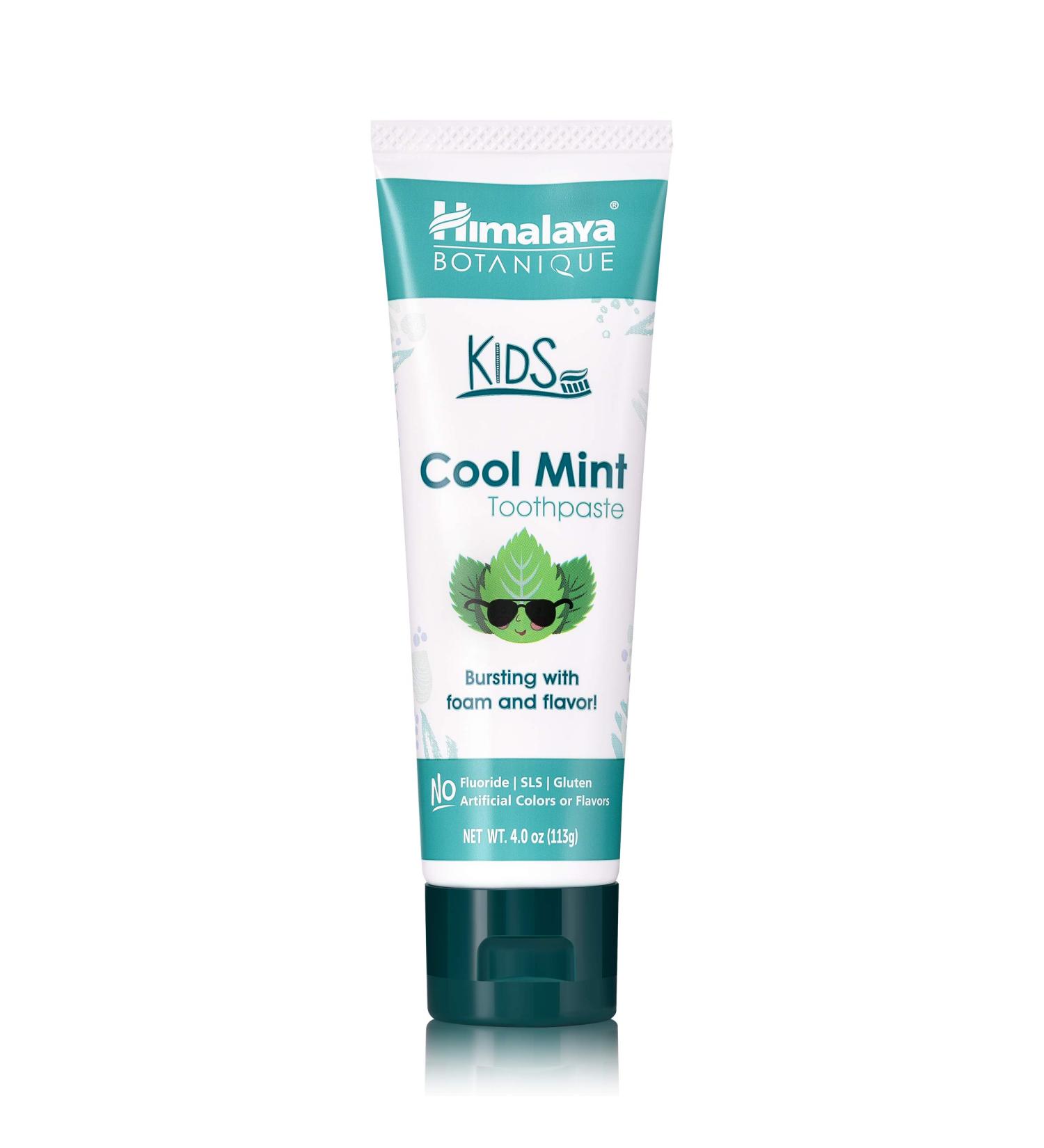 Himalaya Botanique Kids Toothpaste - Cool Mint 4 oz | Natural & Fluoride-Free - Buy Online on GoSupps.com