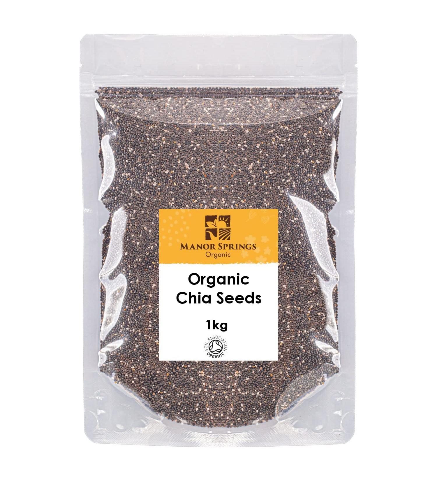 Organic Chia Seeds 1kg by Manor Springs Organic - Buy Online on GoSupps.com