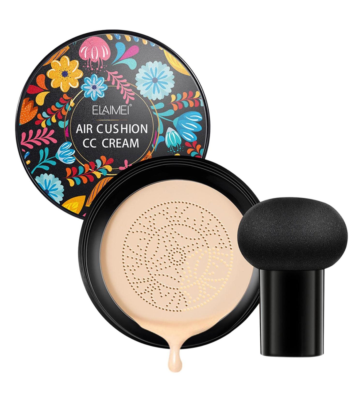 Hagar Mushroom Head CC Cream 100g | Natural Moisturizing Foundation with Sponge for Women & Girls | Perfect Makeup Primer - Buy Online on GoSupps.com