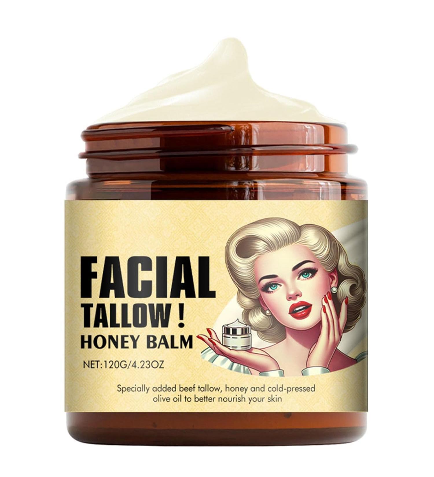Whipped Beef Tallow & Honey Balm | Grass-Fed Face & Body Cream for All Skin Types - 1PC - Buy Online on GoSupps.com