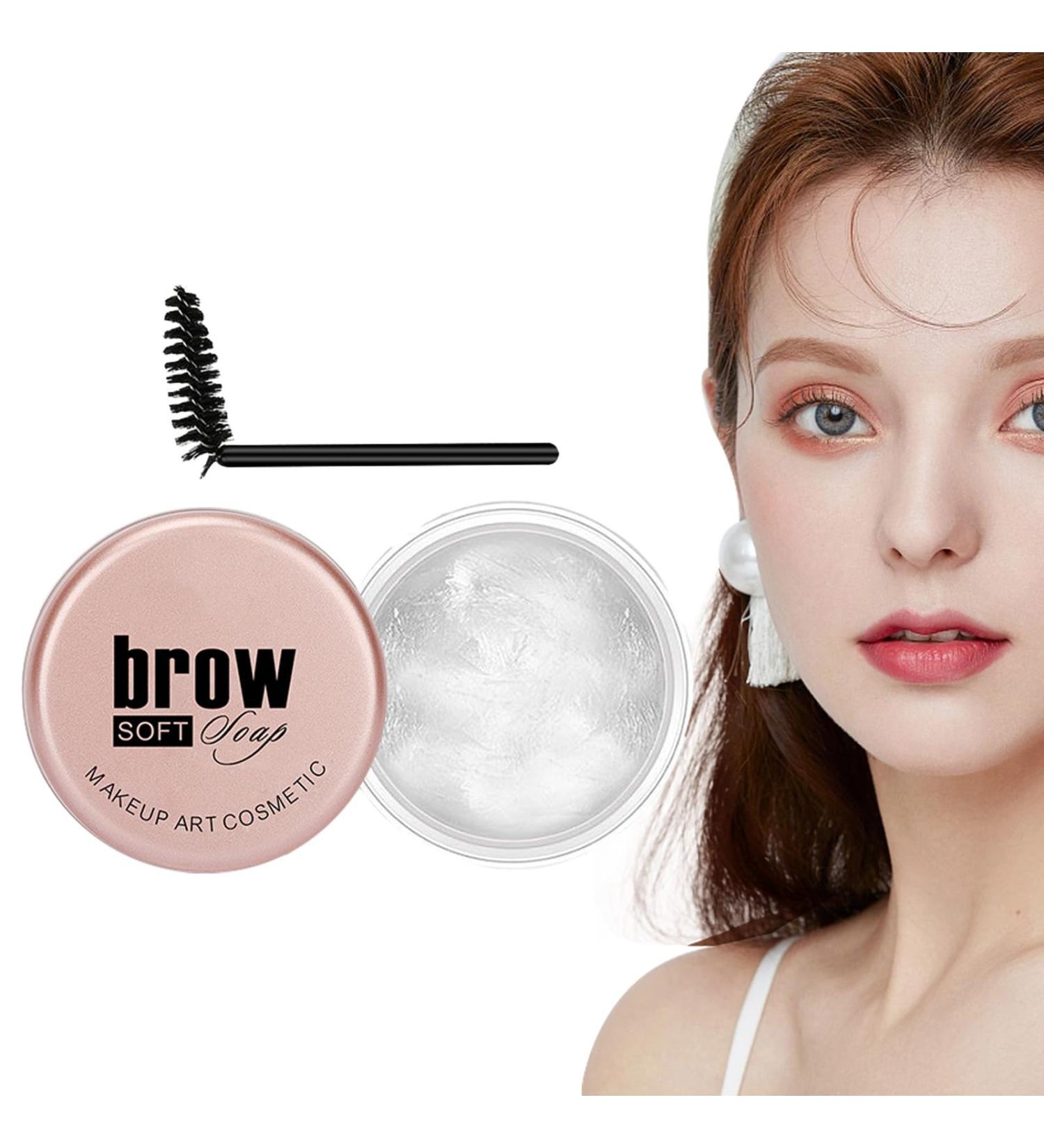 Eyebrow Soapbar | Waterproof Eye Brow Gel Clear Eyebrow Styling Wax Eyebrow Makeup Eyebrow Shaping Wax for Feathered & Brows Clear Brow Styling Wax - Buy Online on GoSupps.com