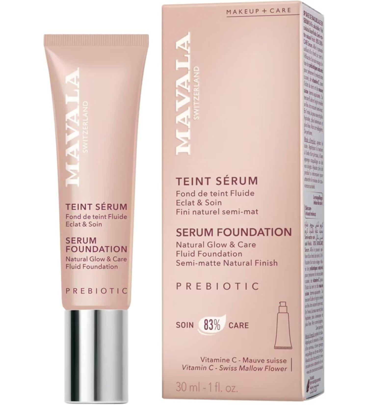 Mavala - Teint S rum Fond de Teint Fluide Eclat & Soin - Couvrance Modulable Fini Semi-Mat Naturel - Soin Visage 83% de Soin - Teinte Very Light 30ml - Buy Online on GoSupps.com