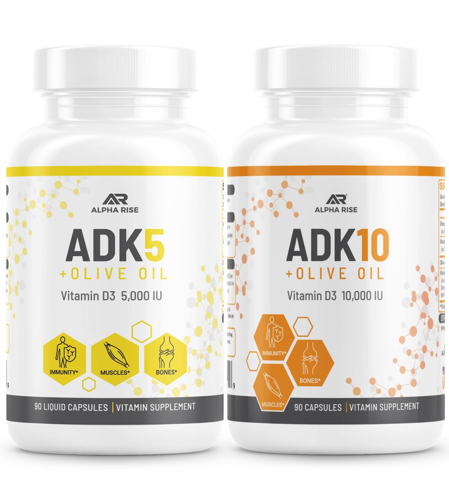 ALPHA RISE ADK 5 Vitamin Supplement + ADK 10 Vitamin Supplement - Buy Online on GoSupps.com