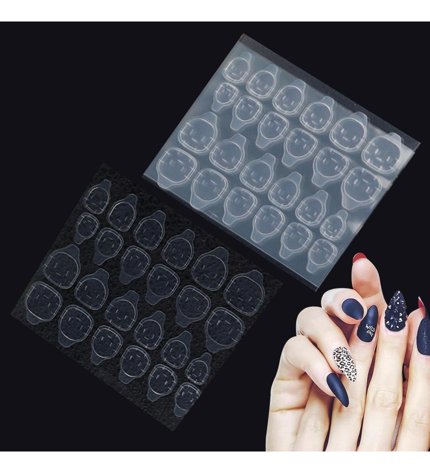 Nail Adhesive Tabs - 50Sheet Fake Glue Stickers - Transparent Acrylic Jelly Double Sided Adhesive Tabs for Press on Nails Waterproof - Buy Online on GoSupps.com