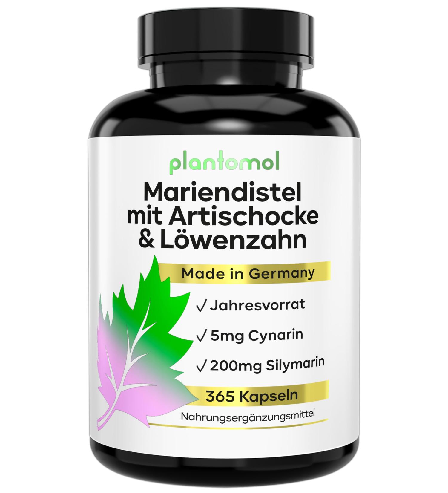 Daily Vegan Supplement: 365 Mary Thistle Artichoke Capsules - 250mg Silymarin & 200mg Cynarin - Liver Health & Detox - Buy Online on GoSupps.com