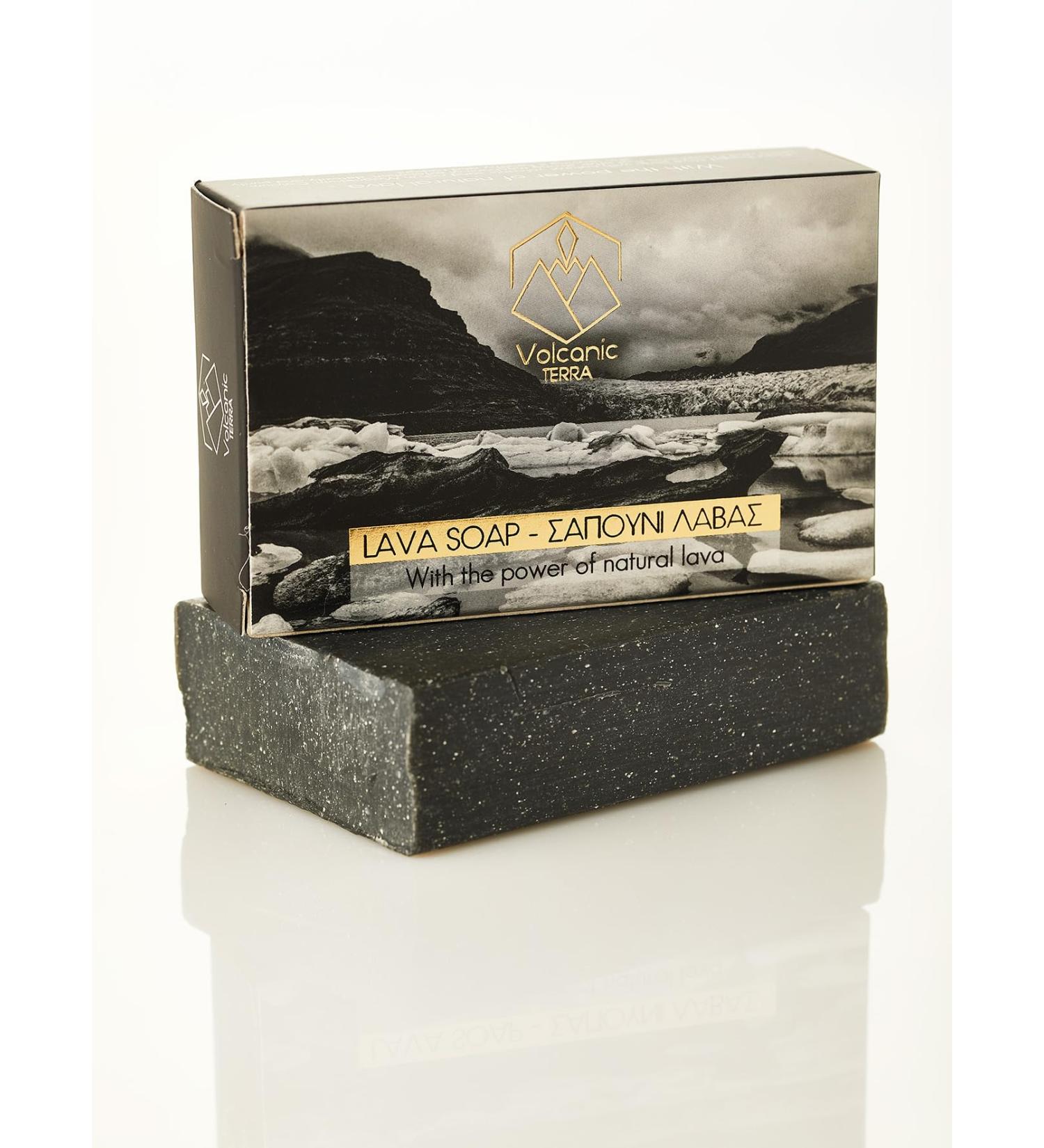 Soap bar with volcanic lava extract