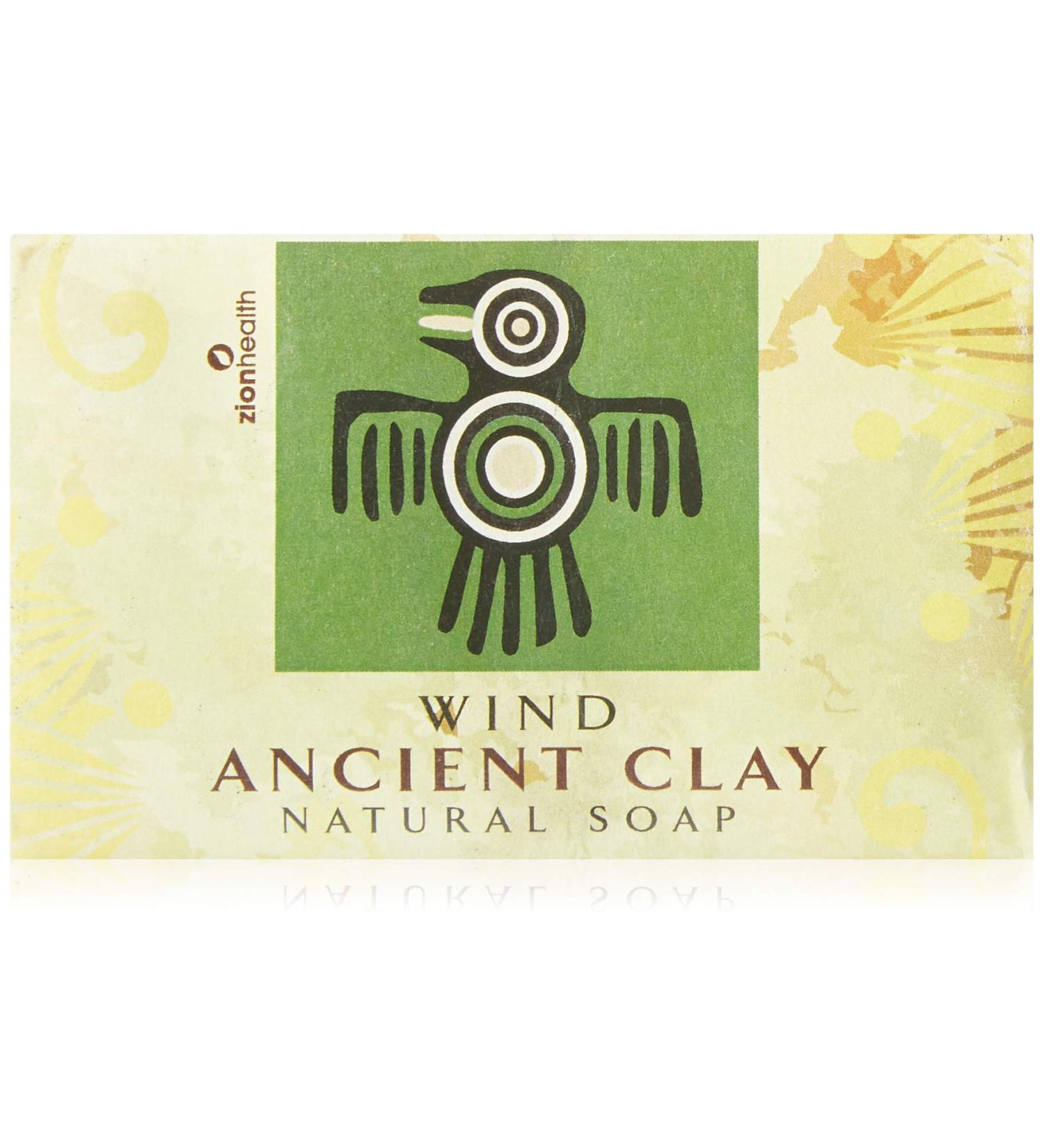 Zion Health Clay Soap - All-Natural Wind Formula 6 Ounce - Organic Skincare for Healthy Skin - Buy Online on GoSupps.com