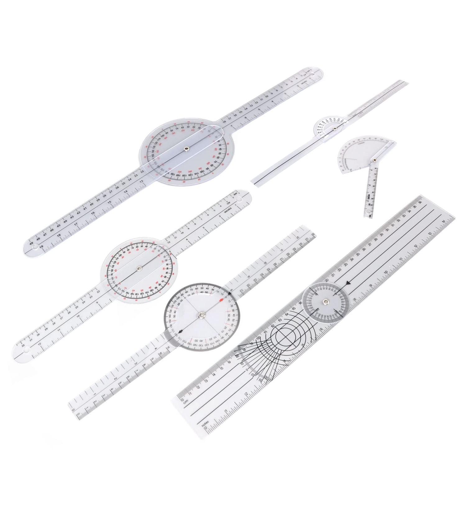 6PCS Medical Goniometer Set for Physical Therapists Home Use and Students Material Measures Joint Range of Motion Compact and Portable - Buy Online on GoSupps.com
