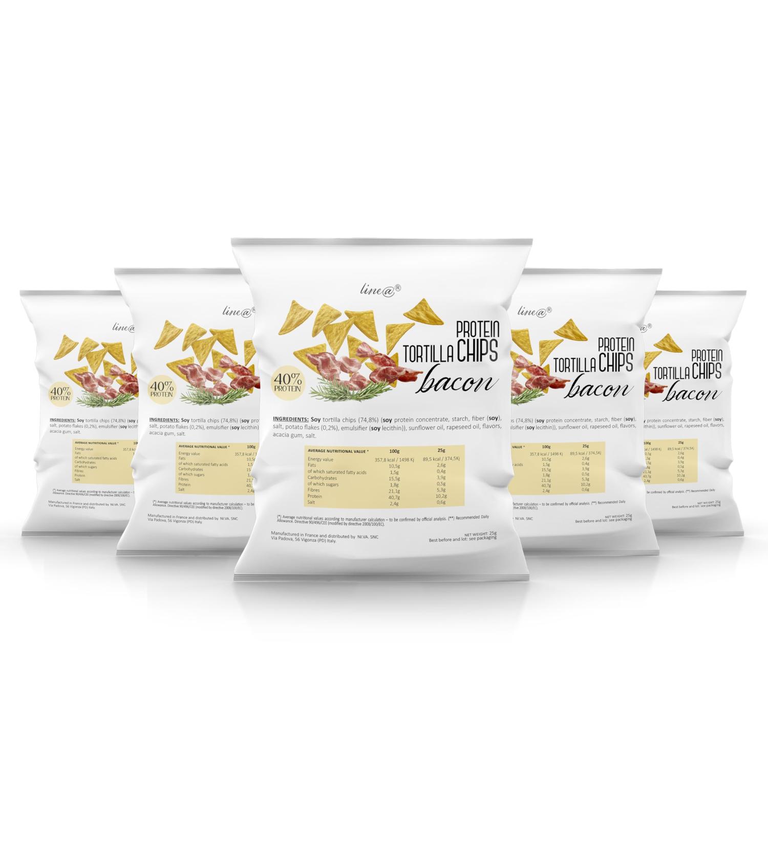 Puffed Protein Tortilla Chips - 5 Packs Bacon Flavor | Phase 1 | Delicious Weight Loss Snack | Puft Protein Chips - Buy Online on GoSupps.com