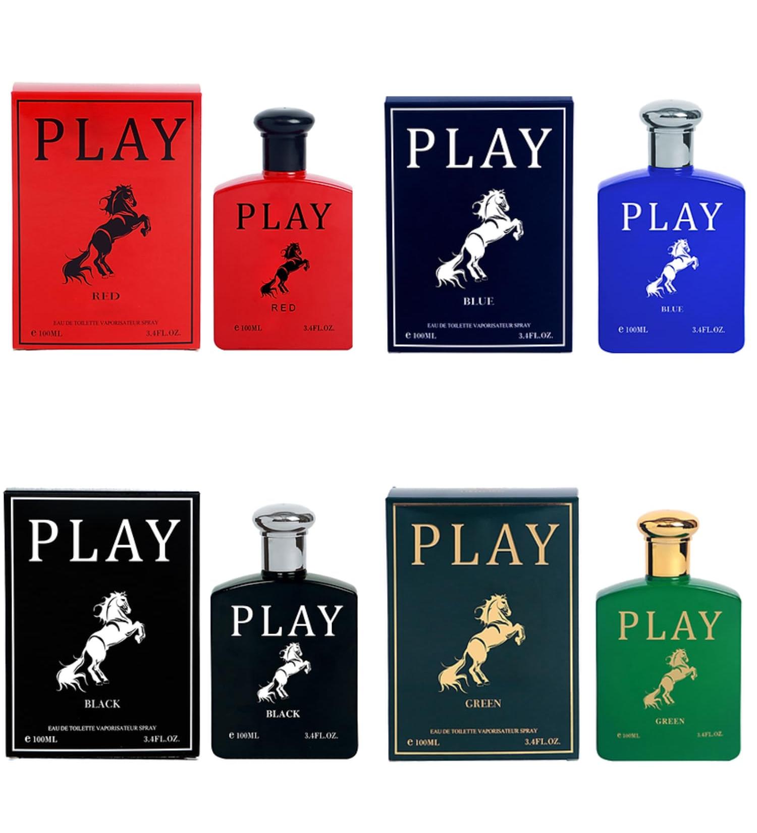 Play Cologne for Men (Play Red Play Green Play Blue Play Black) inspired by R.L.P.O.L.O (PACK OF 4) x 100ml / 3.4oz each giftset Eau De Toilette Spray - Buy Online on GoSupps.com