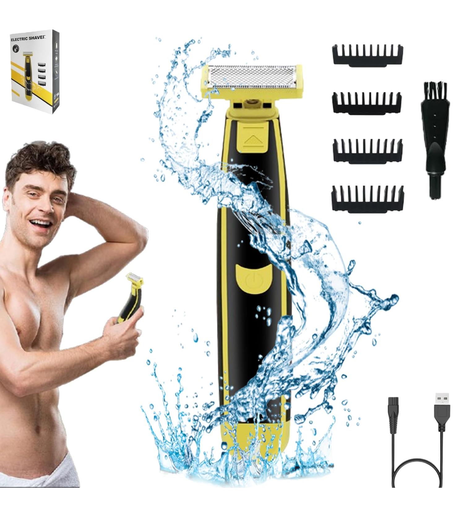 Wet and Dry Shaver Full Body Washes Wet & Dry Shaver Electric Razor Peachloft Shaver Rechargeable Waterproof Mens Beard Mustache Trimmers for Full Body (1) - Buy Online on GoSupps.com