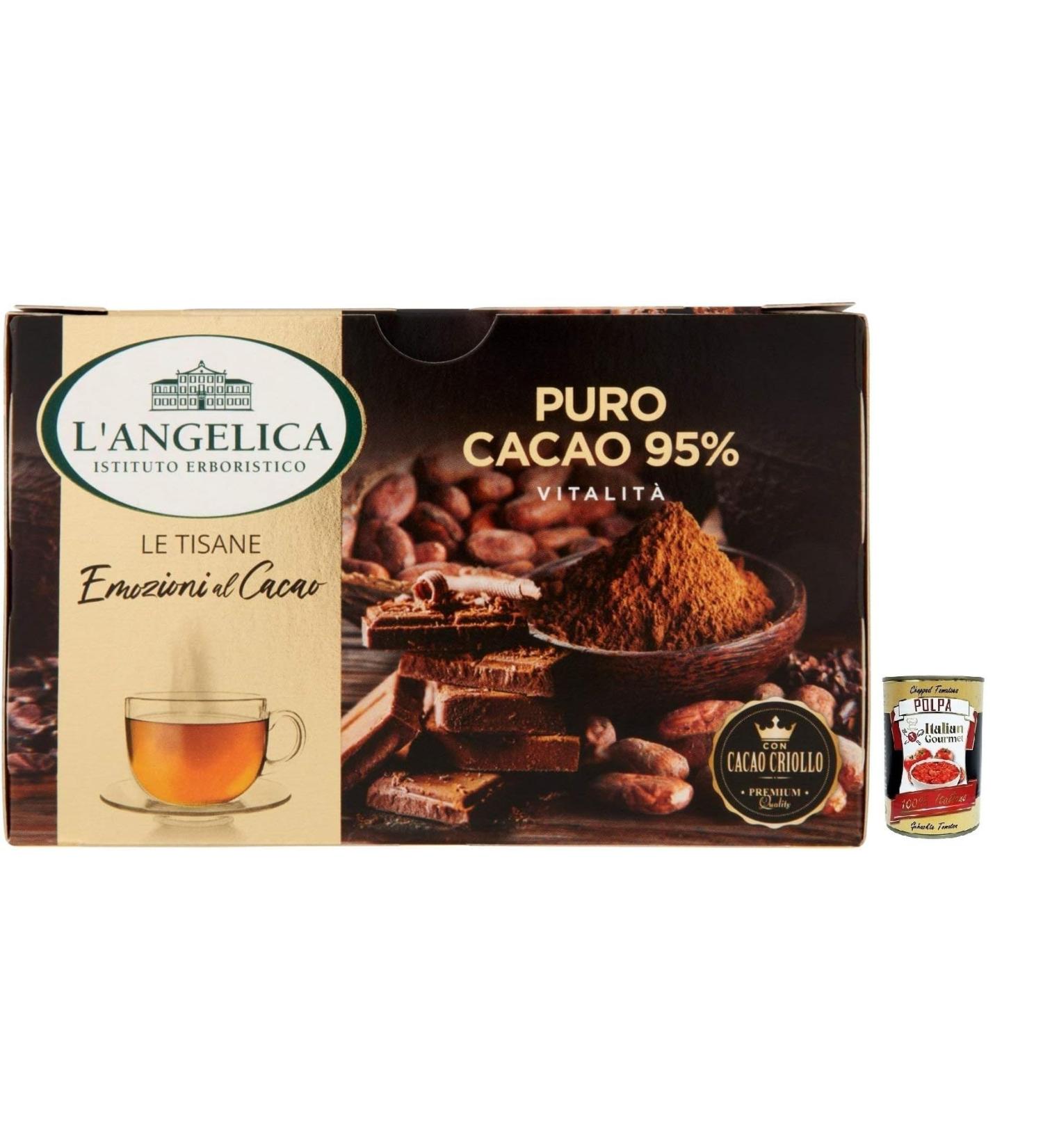  Italian Gourmet E.R. L' Angelica Tisana Puro Cacao Vitality tisane de cacao pur 95 % lot de 15 filtres + bo te de 400 g Gourmet italienne Polpa di Pomodoro - Buy Online on GoSupps.com