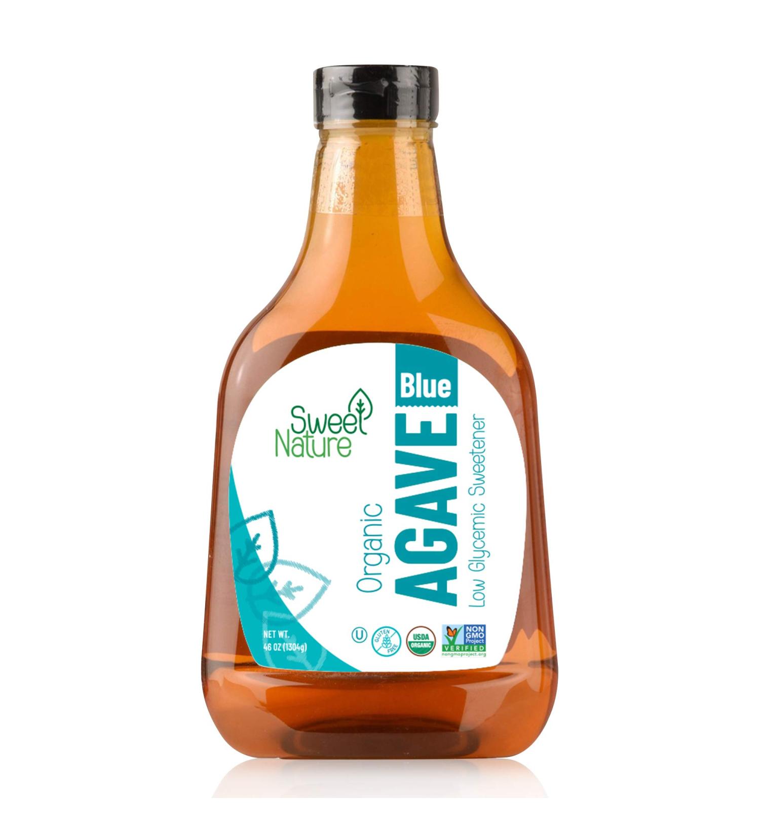 Organic Non-GMO Blue Agave Nectar Sweetener - 46oz | Low Glycemic Sweet Nature - Buy Online on GoSupps.com