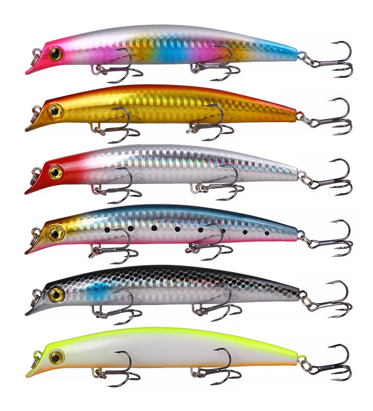 6-Piece Turn Signal Set | Angel Kader 12.5cm Fishing Artificial Bait | Premium Hard Bait Plugs & Spinner with Triple Hooks for Anglers - Buy Online on GoSupps.com