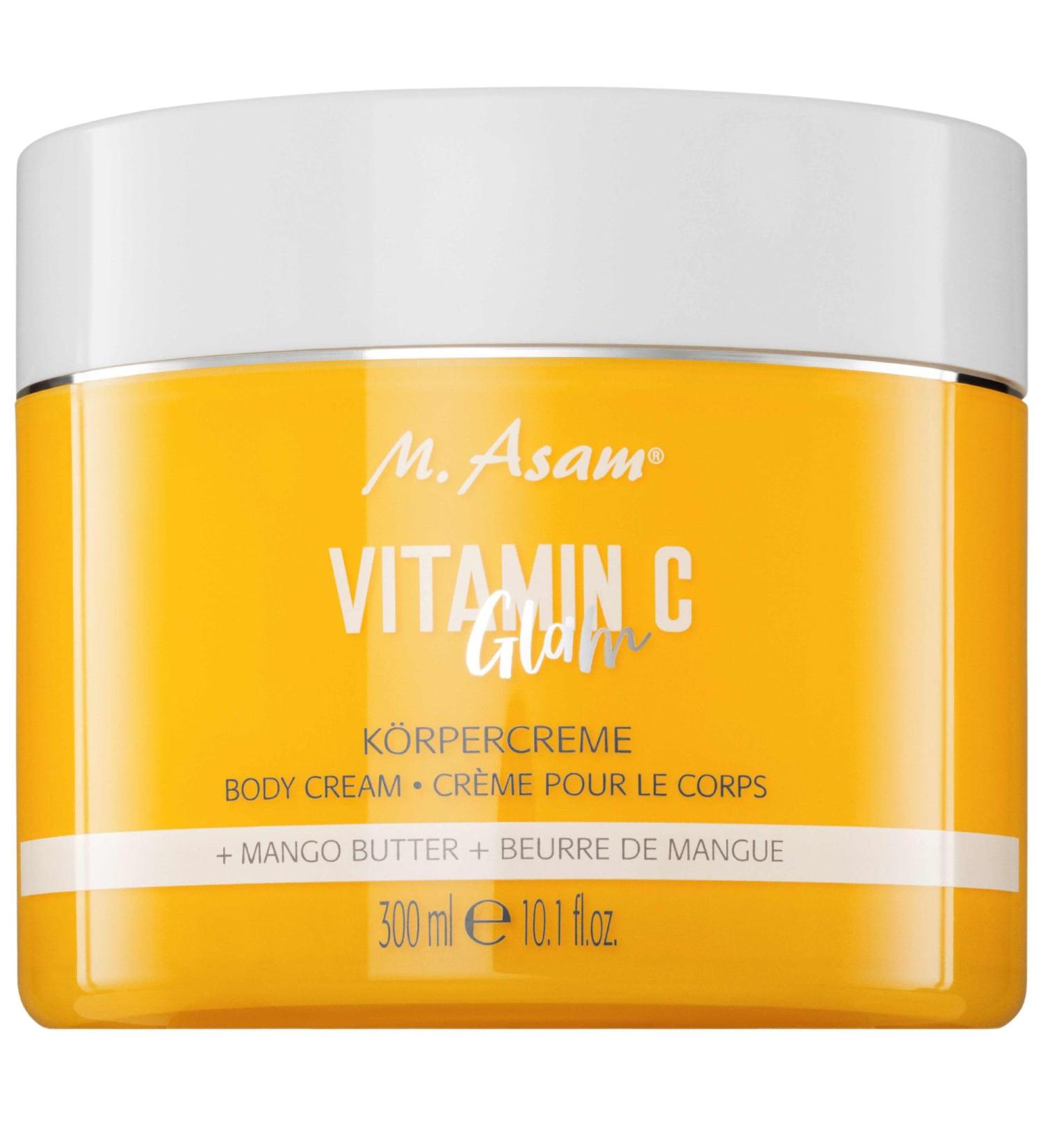 M. Asam Vitamin C Glam Body Cream 300ml - Moisturizing & Protecting Skin with Mango Butter & Maracuja Oil - Stimulates Collagen Formation | Shop Internationally - Buy Online on GoSupps.com