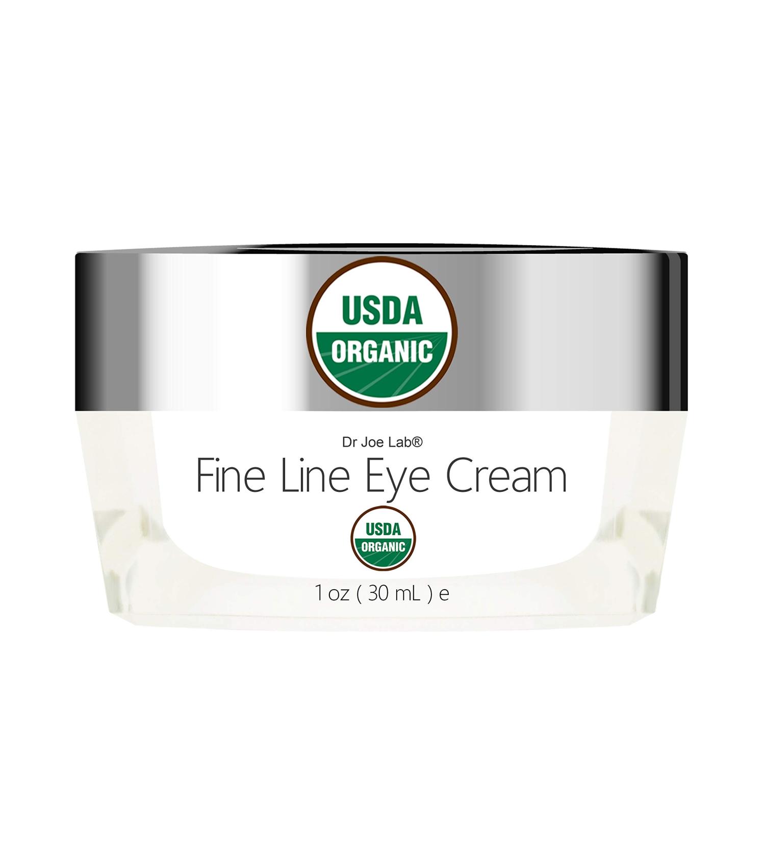Organic Fine Line Eye Cream - USDA Certified, 1 oz - Deep Hydrating, Firming & Nourishing - Improves Elasticity & Skin Tone - Made In USA - Buy Online on GoSupps.com
