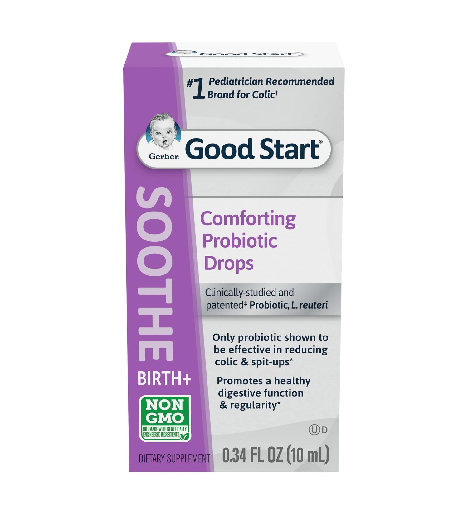 Gerber Good Start Baby Probiotic Drops Soothe 0.34 oz | Digestive Health & Comfort - Buy Online on GoSupps.com