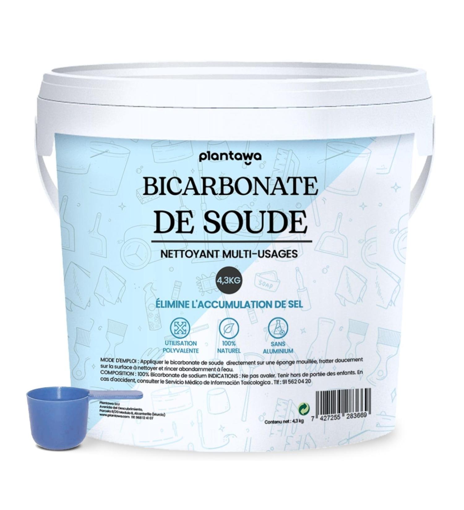 PLANTAWA Household Baking Soda 4.3 kg | Multi-Purpose Baking Soda | Stain Remover Whitening and Eliminates Odors and Grease - Buy Online on GoSupps.com