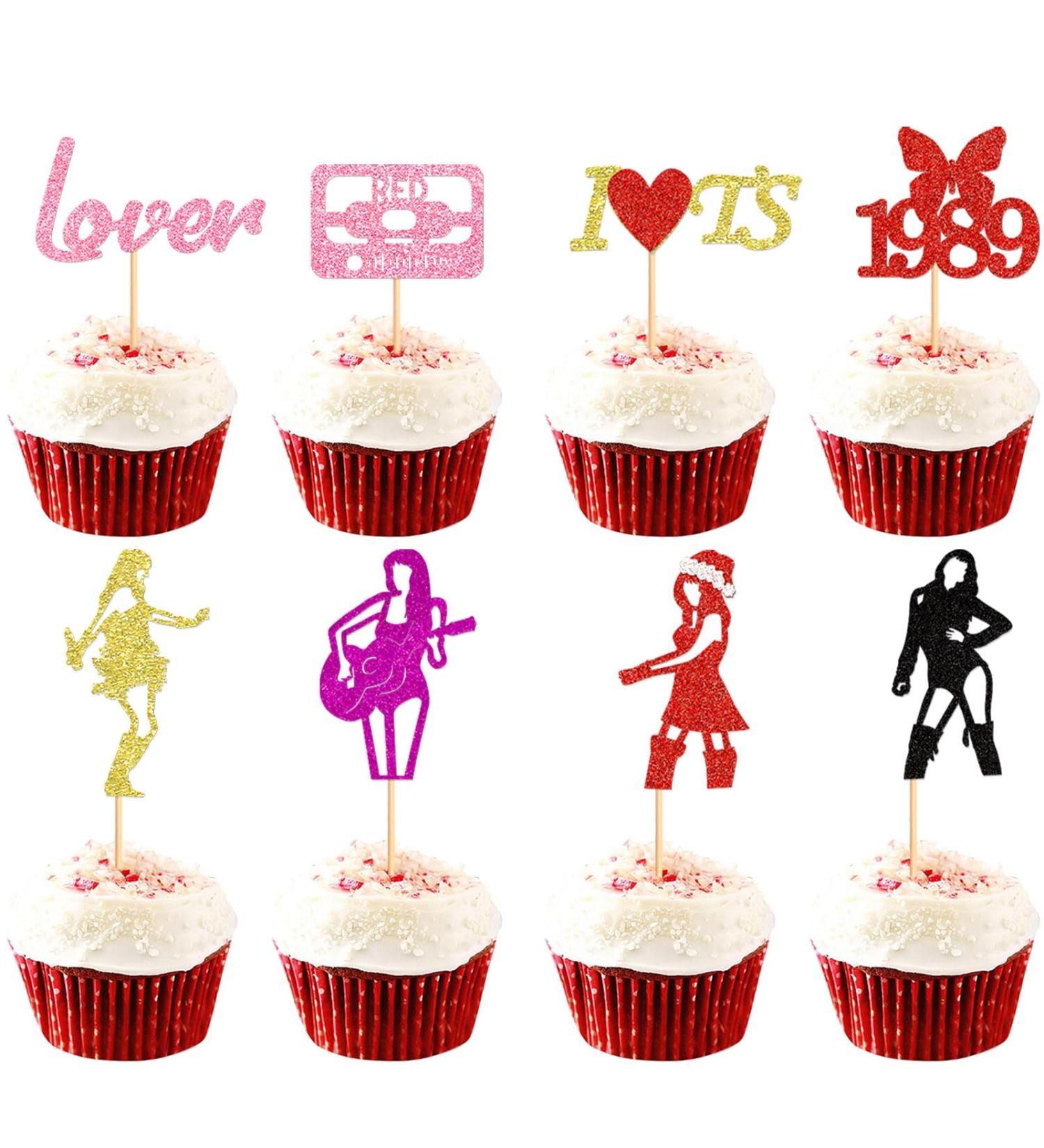 Blumomon 32Pcs Popular Singer Cupcake Toppers Popular Singer Birthday Party Decoration Music Themed Party Fans Party Decoration Singer-32 - Buy Online on GoSupps.com