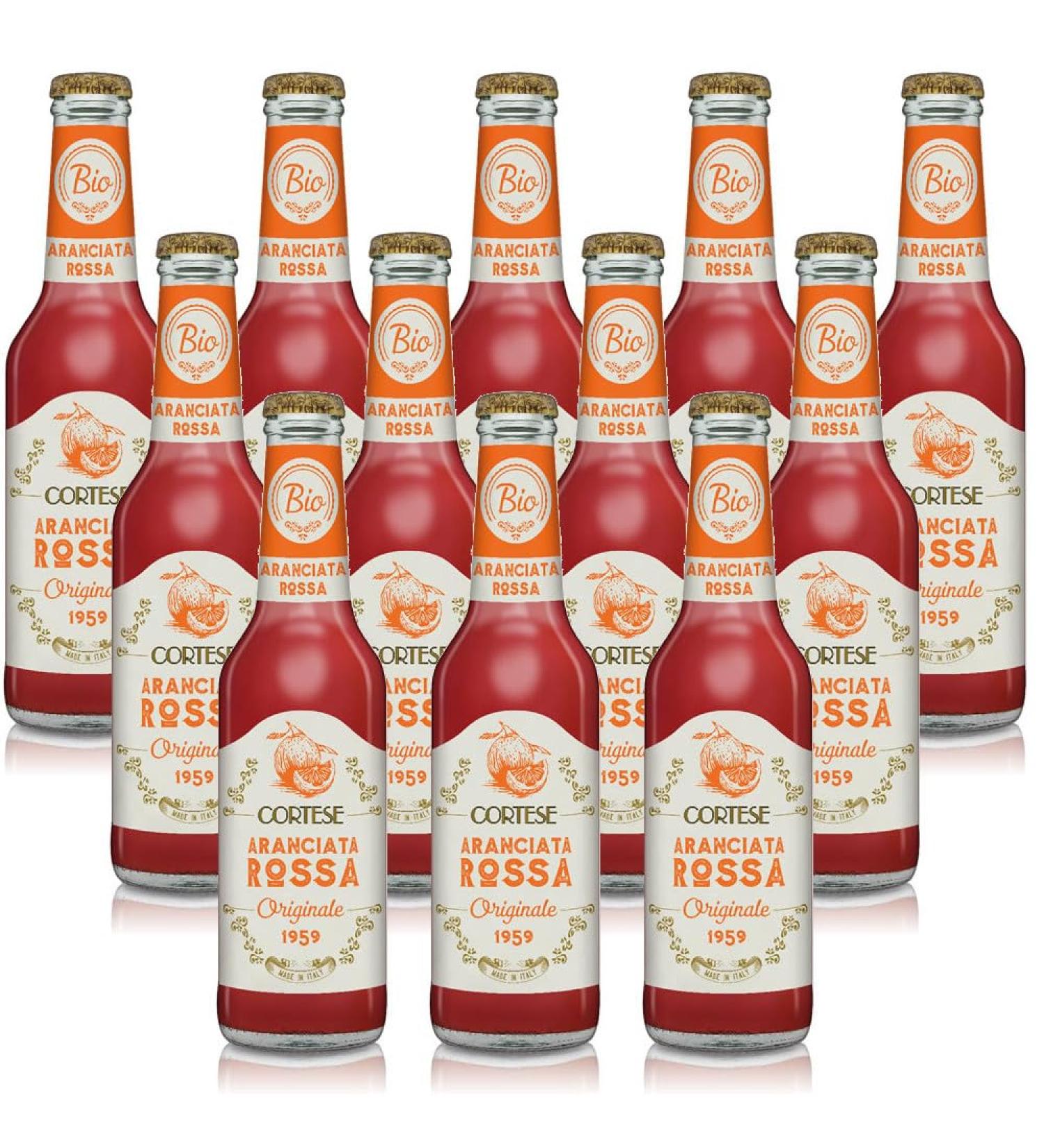 Orange red soft drink Cortese 12 bottles of cl. 27.5 Original 1959