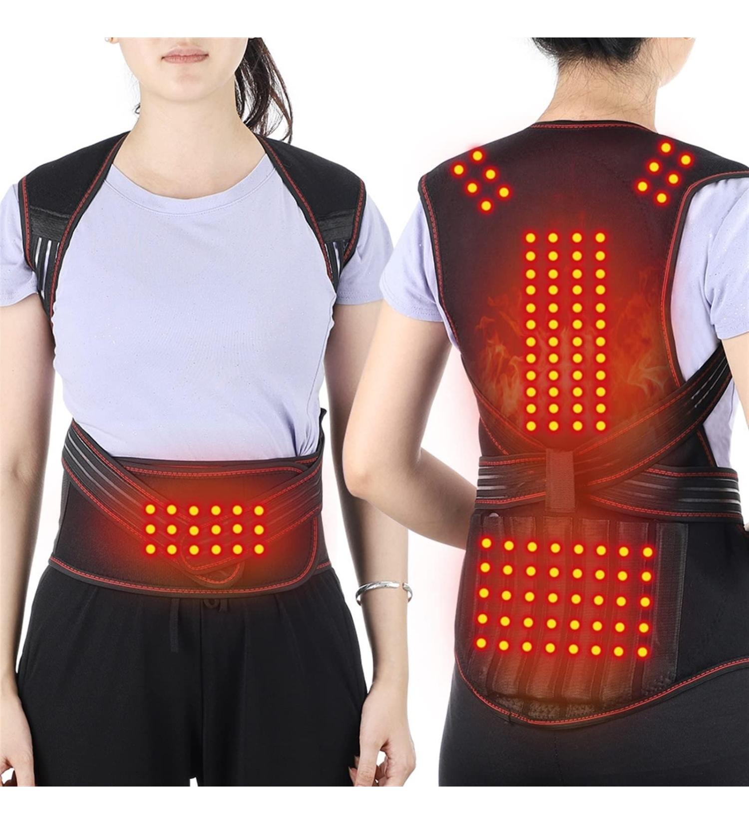 Physical Therapy Lumbar Back Brace Self-Heating 118pcs Magnets Full Back Support Belt Shoulder Neck Waist Support Heated Vest For Seniors Men & Women (Color : Black Size : XL) lofty ambition Black XL - Buy Online on GoSupps.com