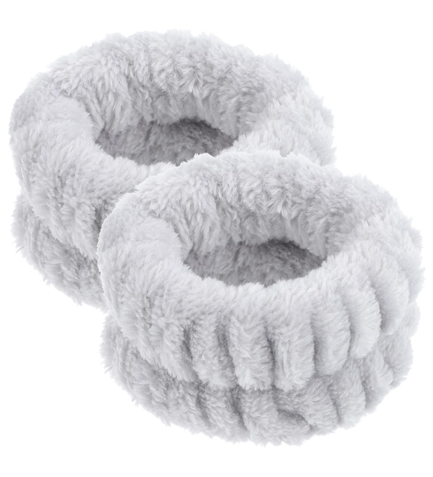 Homoyoyo Lot de 2 Bracelets de Lavage en Flanelle Grise Souples et Absorbants Bracelets-poignets Confortables pour Soins du Visage Accessoires Bain Anti- claboussures pour Spa - Buy Online on GoSupps.com
