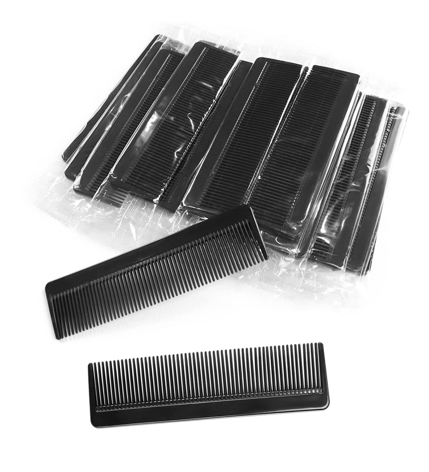 100 Pack Individually Wrapped Pocket Hair Combs - Fine Combs for Pet Dog Grooming, Black - Eco-Friendly Bulk Option - Buy Online on GoSupps.com