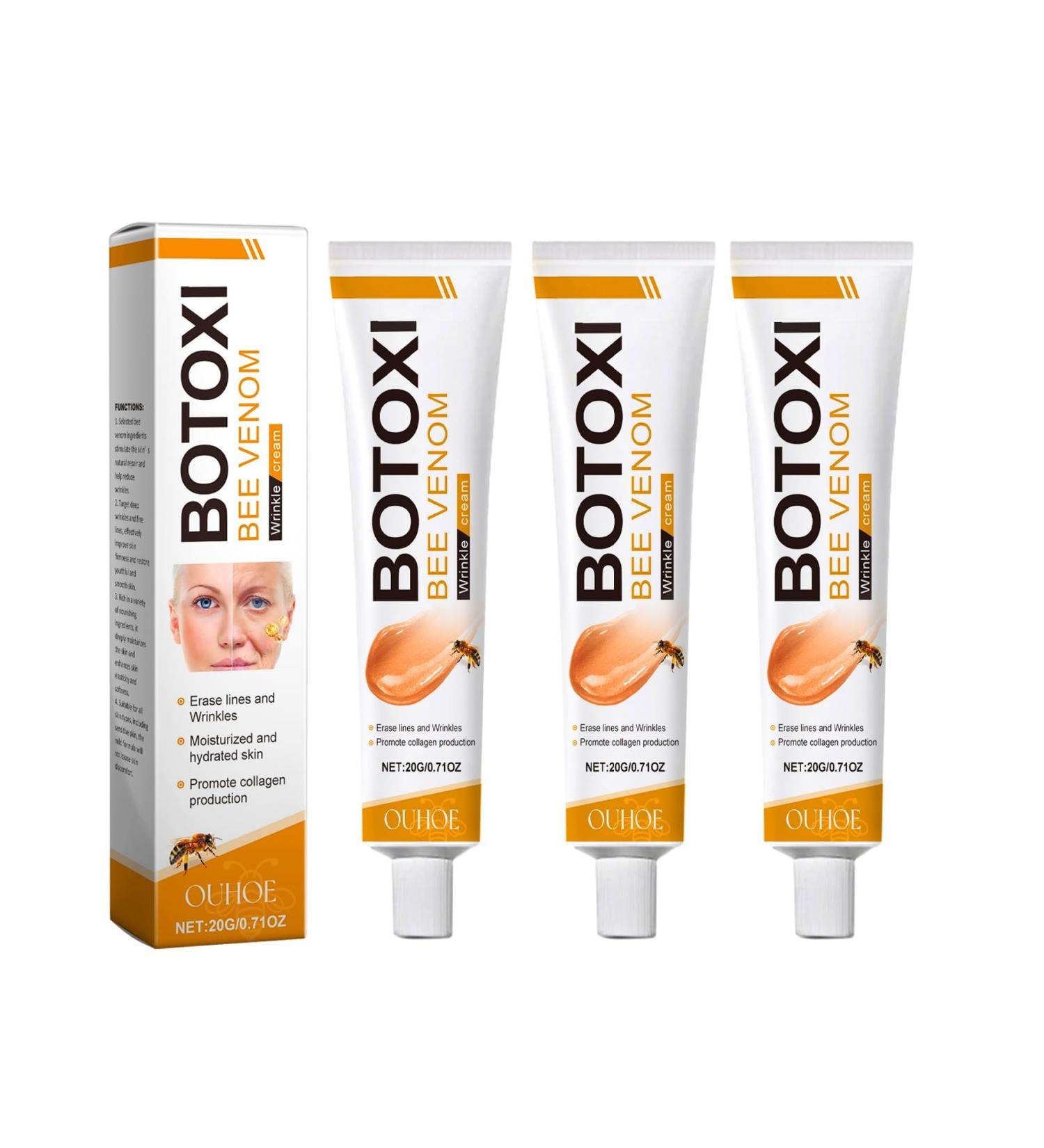 BotoxCream BotoxBee Venom Wrinkle Removal Cream Anti-Aging Firming Lifting and Moisturizing Skin Cream for All Skin Types Recovery and Anti-Wrinkle Care (Bee) yellow - Buy Online on GoSupps.com